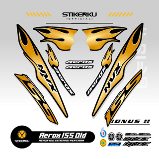 สติกเกอร์ ลาย OLD AEROX 155 VVA MOTIF OLD AEROX 155 VVA STICKER Unique AEROX 155 VVA STICKER AEROX 155 VVA STICKER STOCK DECAL LIST POLET Stickerkudecall