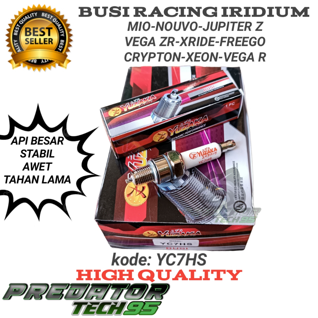 IRIDIUM RACING SPARK PLUG YUZAKA YC7HS Yamaha Mio sporty smile soul j gt nouvo Jupiter z vega r cryu
