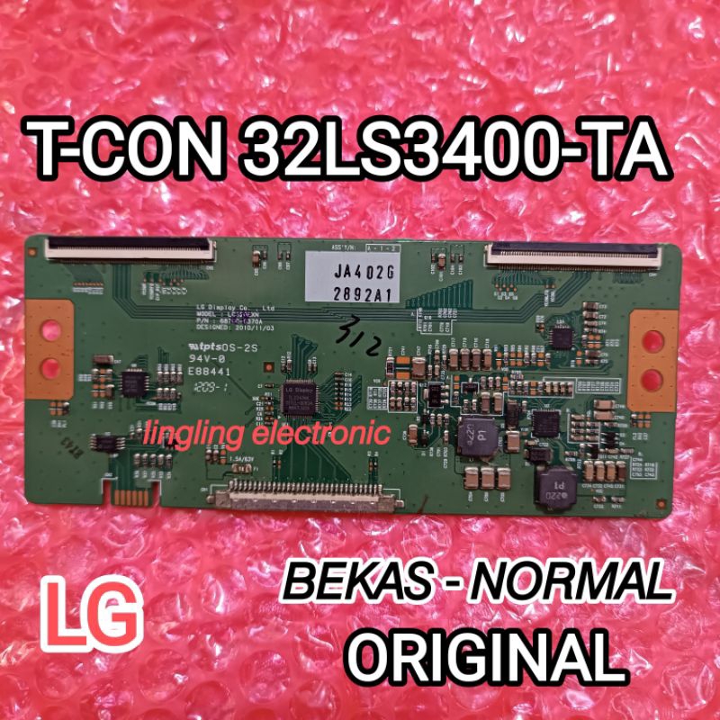 T-con TV LG 32LS3400-TA TIMMING CONTROL LED TV LG 32LS3400-TA ORIGINAL NORMAL ใช ้