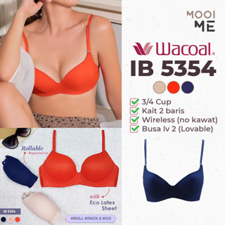 Wacoal Mood IB 5354 บราดันทรง 3/4 คัพ ไร้สาย (ไร้สาย) โฟมขนาดกลาง