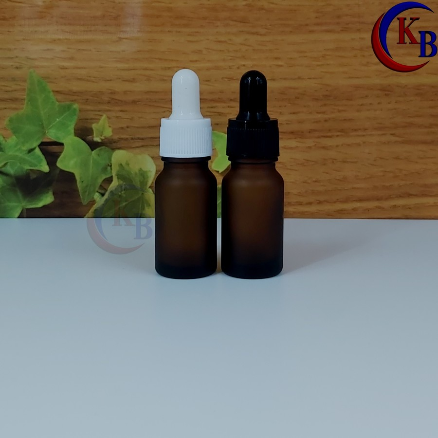 10ML NON-SEALED DROPS SERUM PIPETTE BOTTLE / 10ML FROSTED BROWN GLASS BOTTLE