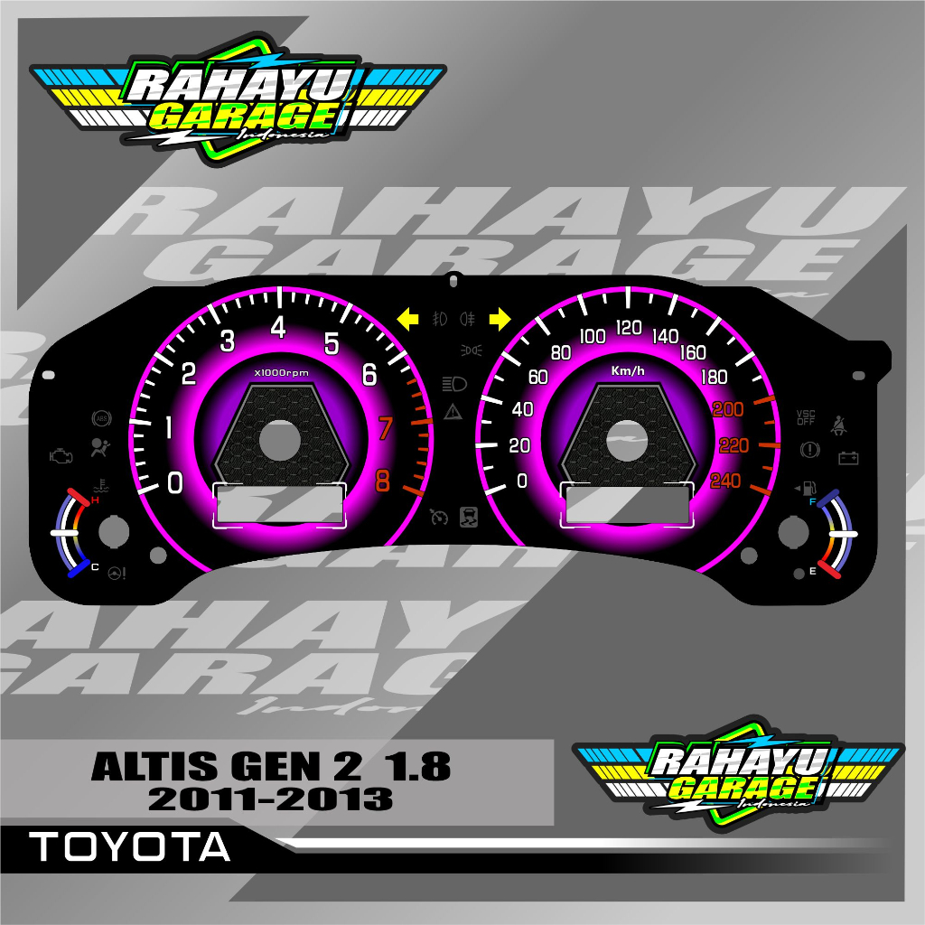 แผงวัดความเร็ว Toyota Altis Gen 2 แผงวัดความเร็ว Toyota Altis Gen 2 2011-2013 แบบกําหนดเอง