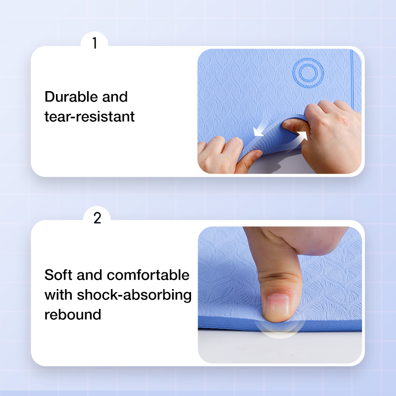 Agnite Yoga Mat / Yoga Matt TPE ความหนา 6 มม. เส้นตําแหน่งร่างกาย ER205