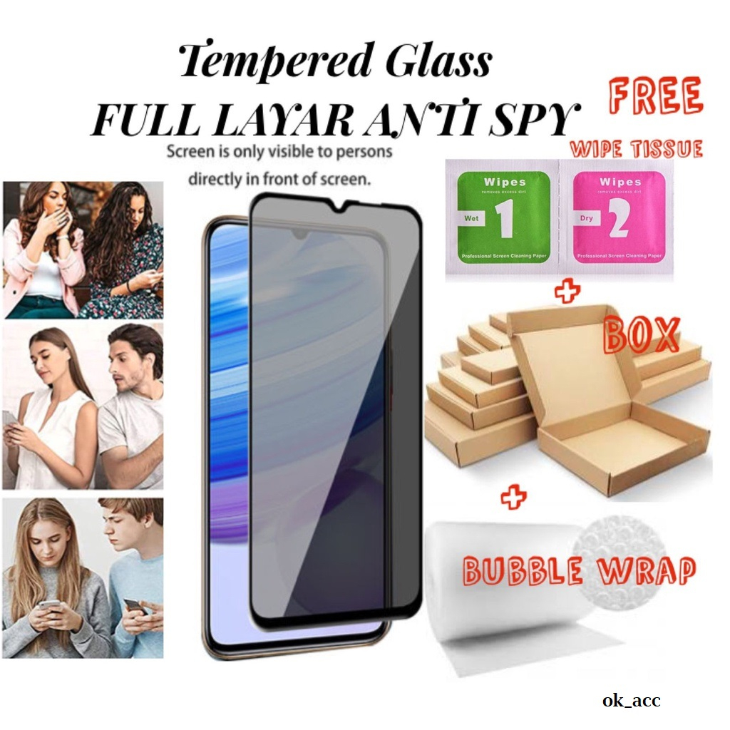 LAYAR FY Anti SPY กระจกนิรภัยแบบเต็มหน้าจอสําหรับ Infinix Hot 7 8 9 10 10s 11 11s NFC 12 12i 20 20i 