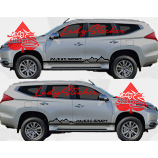 ใหม่ล่าสุด สติกเกอร์ตัด ลาย pajero sport สําหรับติดตกแต่งรถยนต์ mitsubishi pajero sport