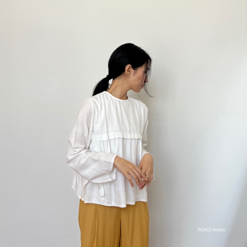 PORO NAKA - เสื้อ HARA | ท็อปส์ซูของผู้หญิง, ชุดสํานักงานแขนยาวผ้าฝ้ายนุ่ม