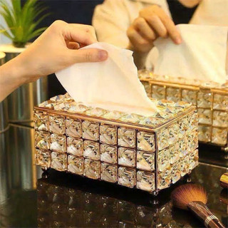 (GARANSI KRISTAL) KOTAK TISU MEWAH TEMPAT TISU KOTAK MAKE UP