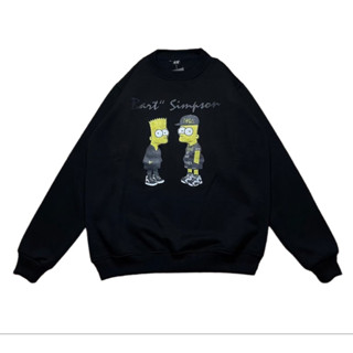 H&amp;m BART SIMPSONS เสื้อแจ็กเก็ตกันหนาว สีดํา