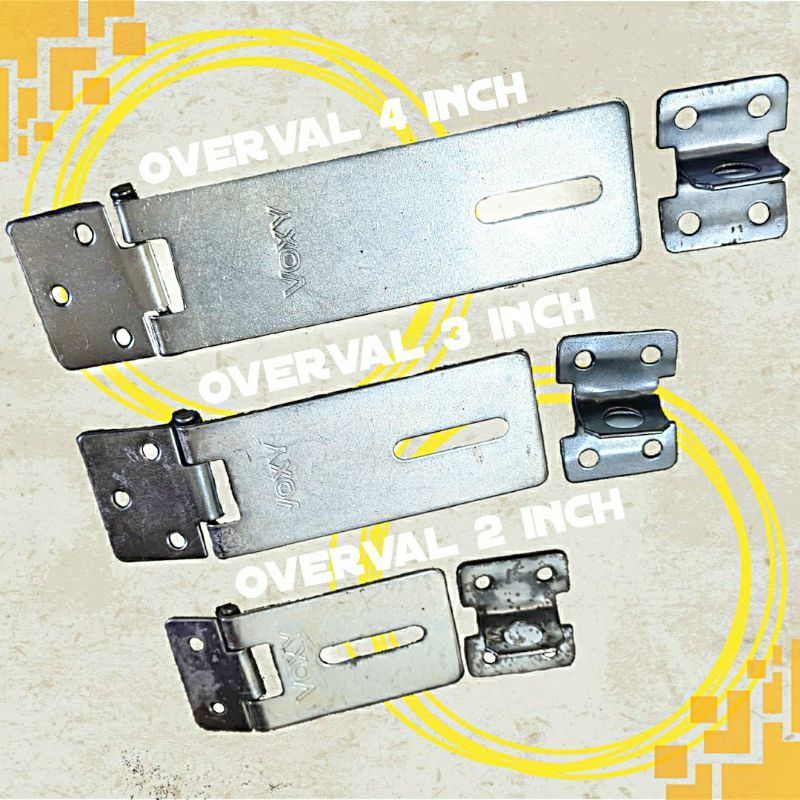 Overval 4 นิ้ว THICK PLATE กุญแจโอเวอร์ลสังกะสีสําหรับล็อคบานพับประตูโกดัง