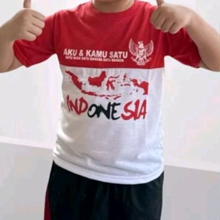 เสื้อยืด ผ้าฝ้าย พิมพ์ลายแผนที่แผนที่ 78th Independence Of indonesia 2 สุดเท่ สําหรับเด็กผู้ชาย และผู้หญิง