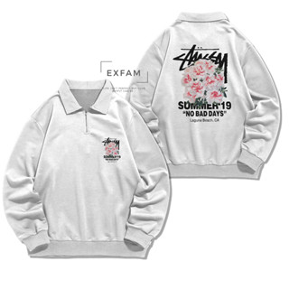 STUSSY  เสื้อกันหนาว มีฮู้ด มีซิปครึ่ง