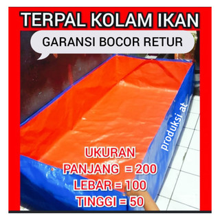 terpal kolam ikan 200x100x50 A3 KOREA