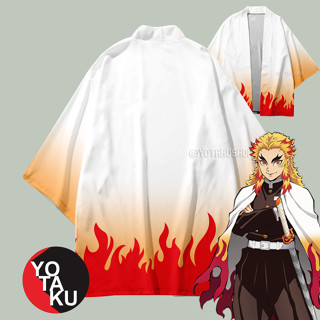 เสื้อคาร์ดิแกนคอสเพลย์ การ์ตูนญี่ปุ่น Demon Slayer Kyojuro Rengoku YOTAKUSHOP