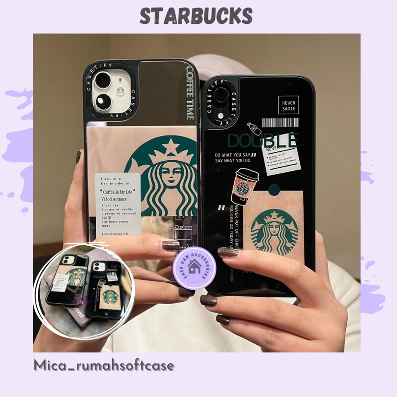 เคส STARBUCKS TIFY MIRROR สําหรับ IPHONE 6+/6S+ 7/8 SE 7+/8+ X/XS XR XSMAX 11 12 13 14 PROMAX