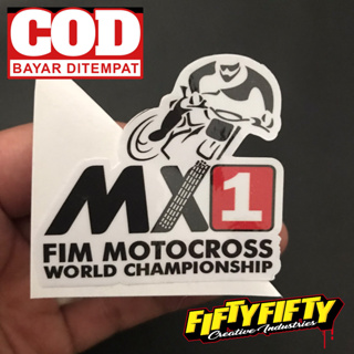 Print Cut MX1 MOTOCROSS1 MOTOCROSS1 สติกเกอร์เคลือบเงา พิมพ์ลาย สําหรับติดตกแต่งหมวกกันน็อค รถจักรยานยนต์ รถยนต์