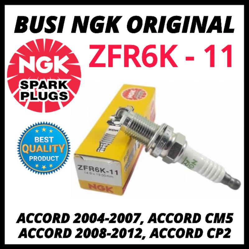 หัวเทียน NGK ZFR6K-11 Accord CM5 2004-2007, Accord CP2 2008-2012
