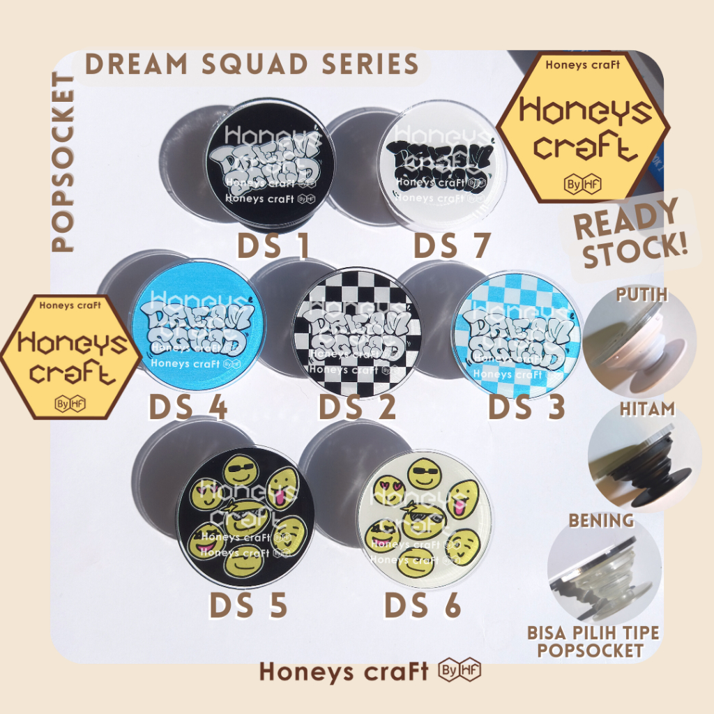 Honeys Craft - Popsocket NCT Dream Squad Series - ที่วางโทรศัพท์อะคริลิค ลายน่ารัก Griptok KPOP The Dream Show TDS 3