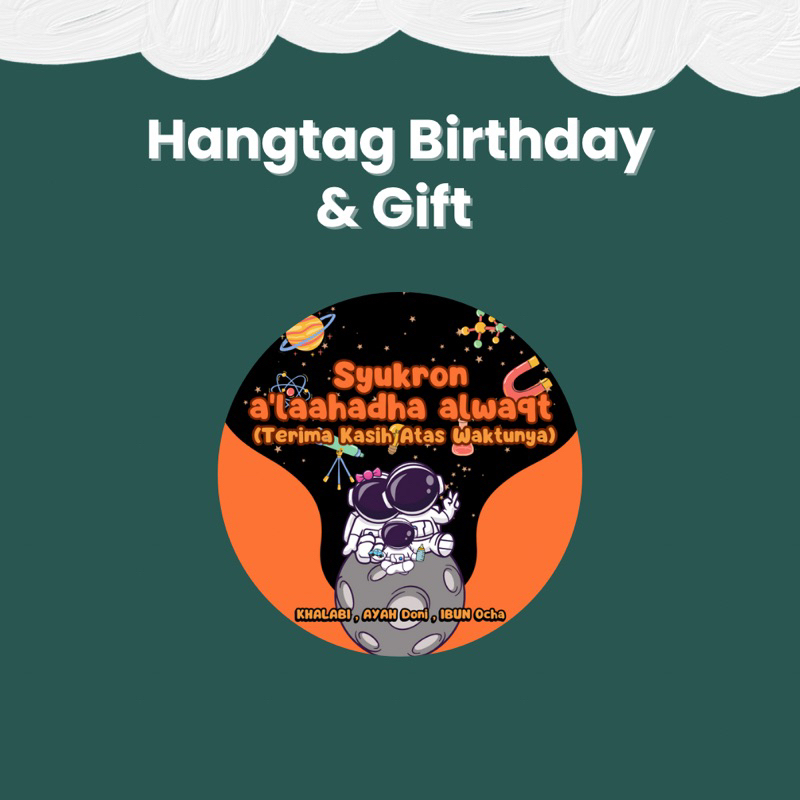 HANGTAG BIRTHDAY/GIFT/WEDDING CUSTOM