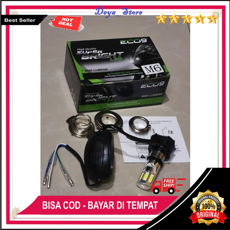 ไฟ Led Luminos 6 ด้าน Luminos Led M6 Eco 9 สําหรับรถจักรยานยนต์สากลทั้งหมดรับประกัน Luminos ดั้งเดิม