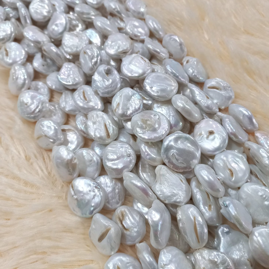 WHITE FLAT BAROCK PEARL/ BAROCK RENTENG PEARL| ทําเอง ทําเอง ทําเอง| KERIAN MATERIAL | สร้อยคอ, BRAC