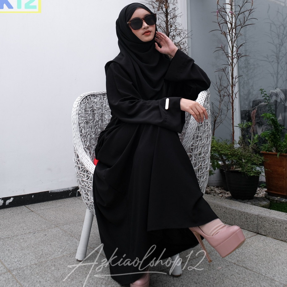 Hitam สีดํา ABAYA/TILI ABAYA/LATEST TURKEY ABAYA GAMIS/BAJU GAMIS ABAYA TURKEY SANTRI PRINCESS POLOS