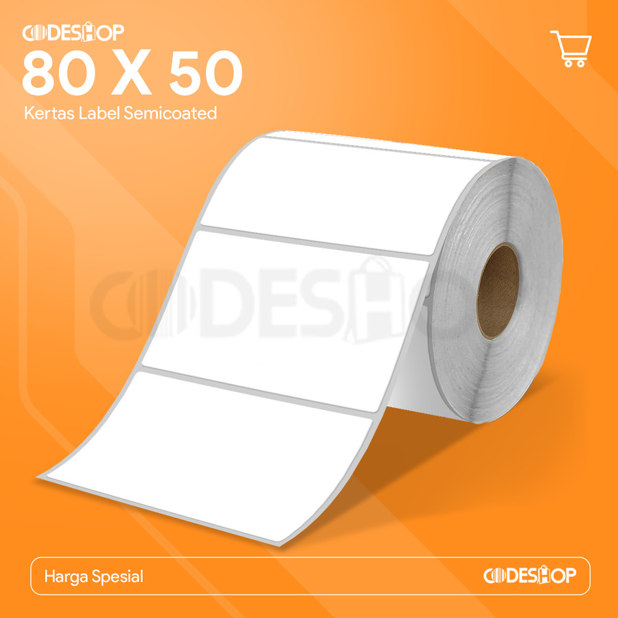 BARCODE LABEL STICKER PAPER UK 80X50 คูปอง 1000 ชิ้น