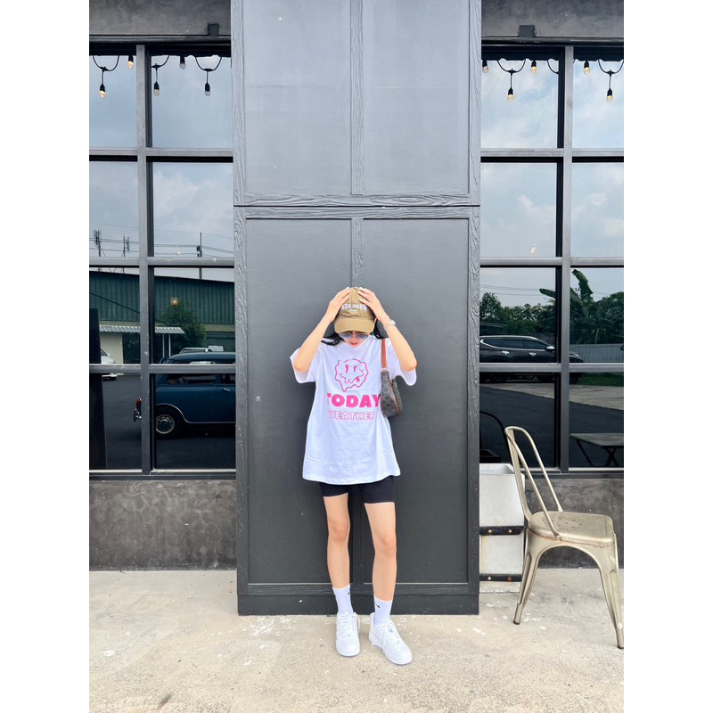 AS-009 TODAY WEATHER เสื้อยืด OVERSIZE IMPORT BANGKOK BRAND AUS SA CHAN