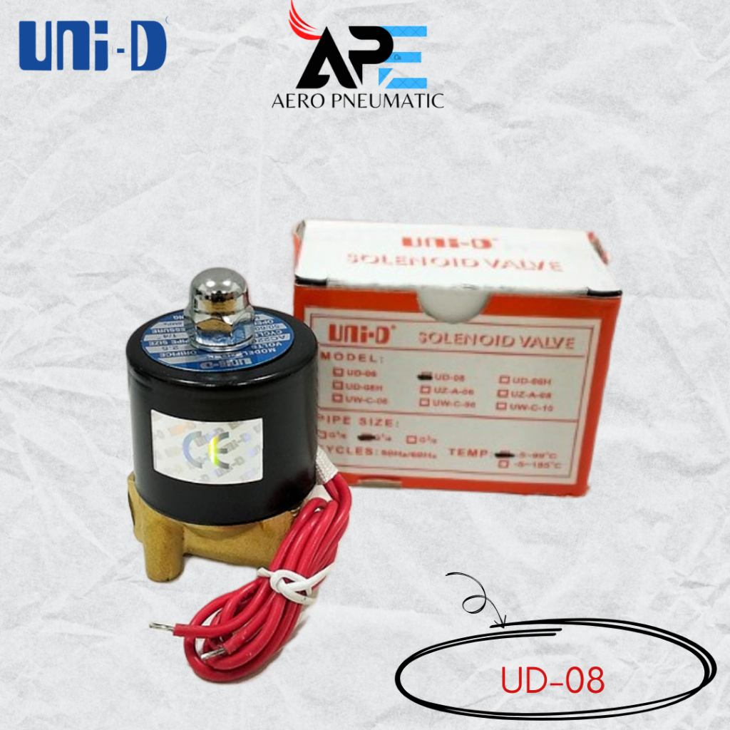 โซลินอยด์วาล์ว 2 WAY UNI-D UD-08 / 2W-025-08 1/4" BRASS THREAD