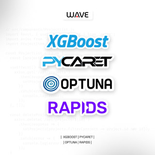 สติกเกอร์ไวนิล IT Programming Doff กันน้ํา | Xgboost, PYCaret, Optuna, Rapids