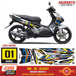 สติกเกอร์กราฟฟิค ลายกราฟฟิค แวววาว สําหรับ Yamaha Nouvo Z Striping Sticker MX AR0012