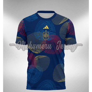 เสื้อกีฬาแขนสั้น ลายทีมชาติสเปน Prematch 2023 2024