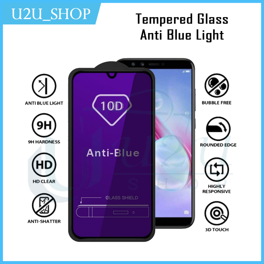 กระจกนิรภัย Anti Blue Light Glass Vivo Y19s V40 Lite Y18 Y28 Y1S Y02 Y12 Y15 Y16 Y17 Y19 Y20 Y21 Y22