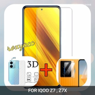 Iqoo Z7, Z7X กระจกนิรภัยใส ไม่มีคําสั่ง + เลนส์กล้อง + หน้ากาก