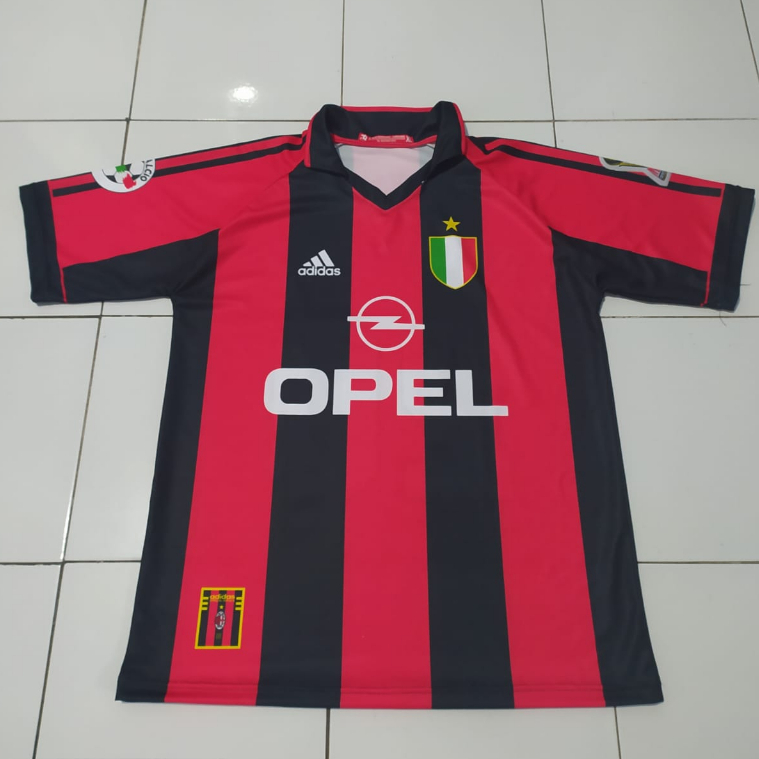 เสื้อกีฬาแขนสั้น ลายทีม AC Milan 1999