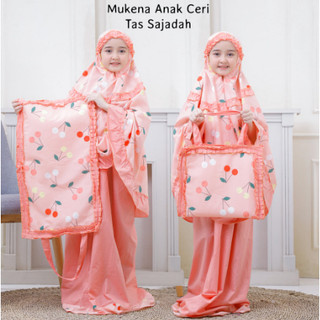 Mukena Anak Katun Ceri Salem ( Tas Sajadah ) mukena anak perempuan karakter