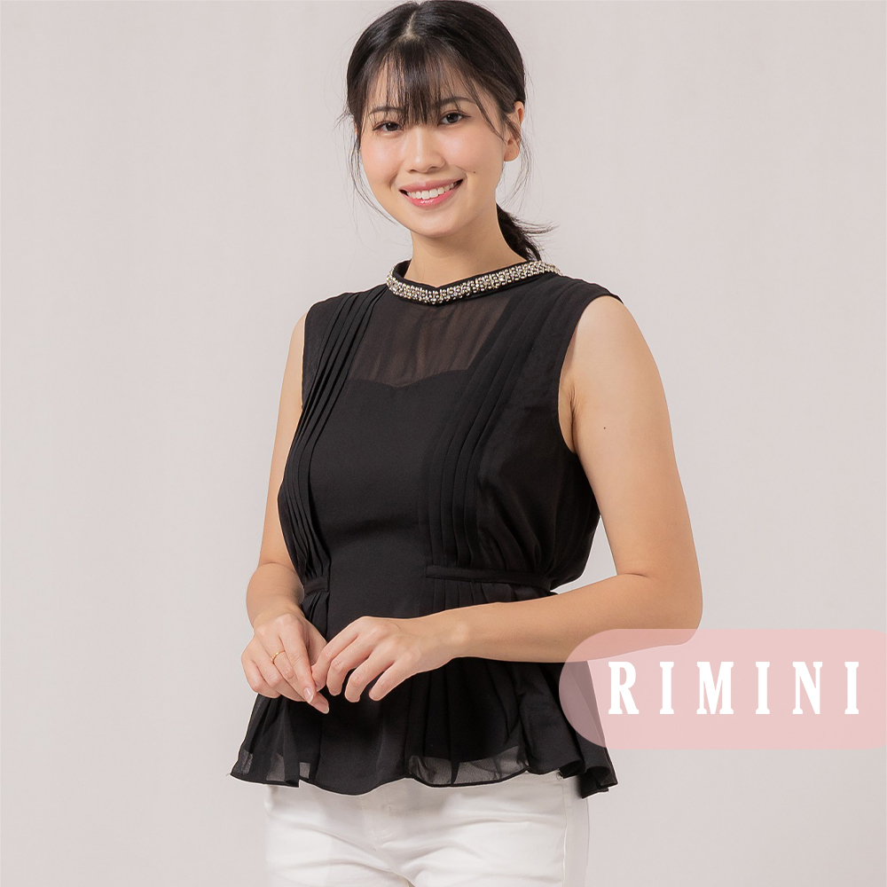 KATUN RIMINI - เสื้อสํานักงานผ้าฝ้ายแขนกุดผู้หญิงสไตล์เกาหลี ไซส์ SL - Lura Top 81862