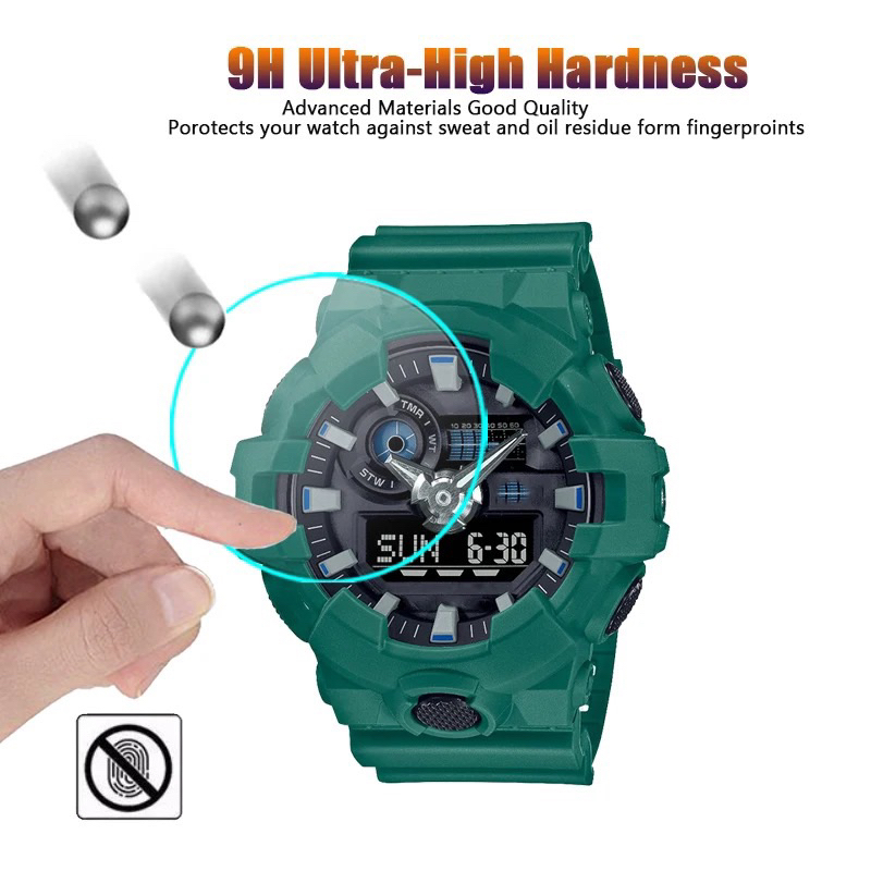 กระจกนิรภัย ga700 ป้องกันรอยขีดข่วน ga-700 ฟิล์มกระจกกันรอย gshock ga700 g-shock ga-700