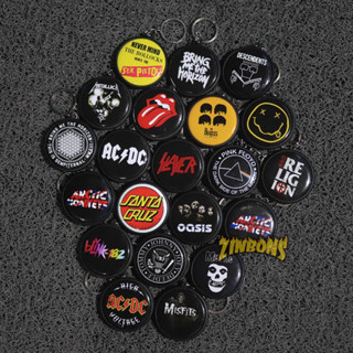 พวงกุญแจ จี้วงดนตรี Ganci Acdc Nirvana และ Bmth แบบสองด้าน คุณภาพดี