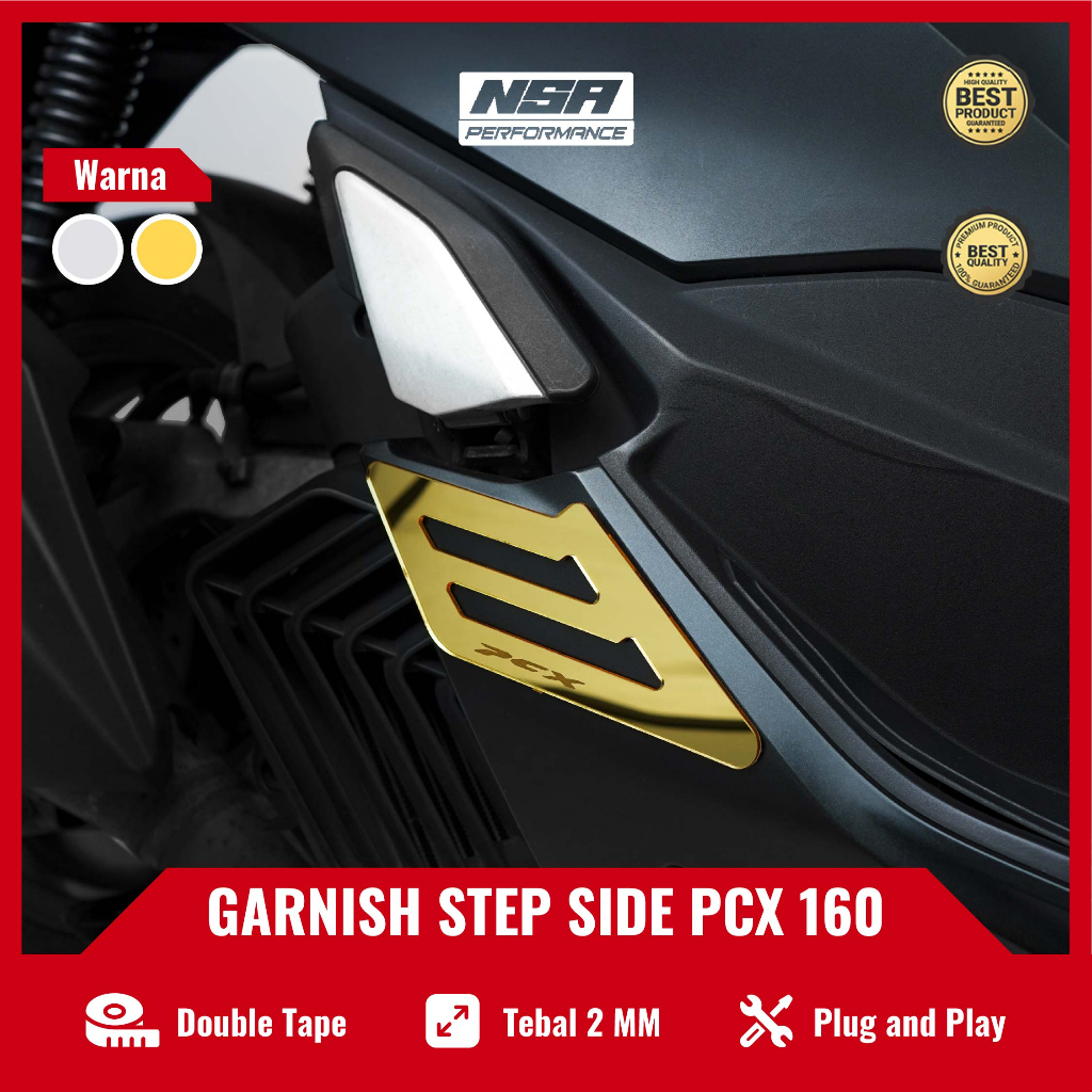 Nsa 2PCS STEP SIDE PCX GARNISH COVER FOOT SIDE PROTECTOR 1 ชุดขวา