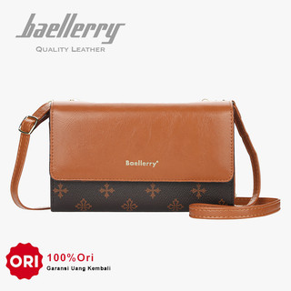 BAELLERRY N5580 Tas Selempang Wanita Dompet Wanita Tas Handphone Sling Bag PU Leather Premium BAEOS