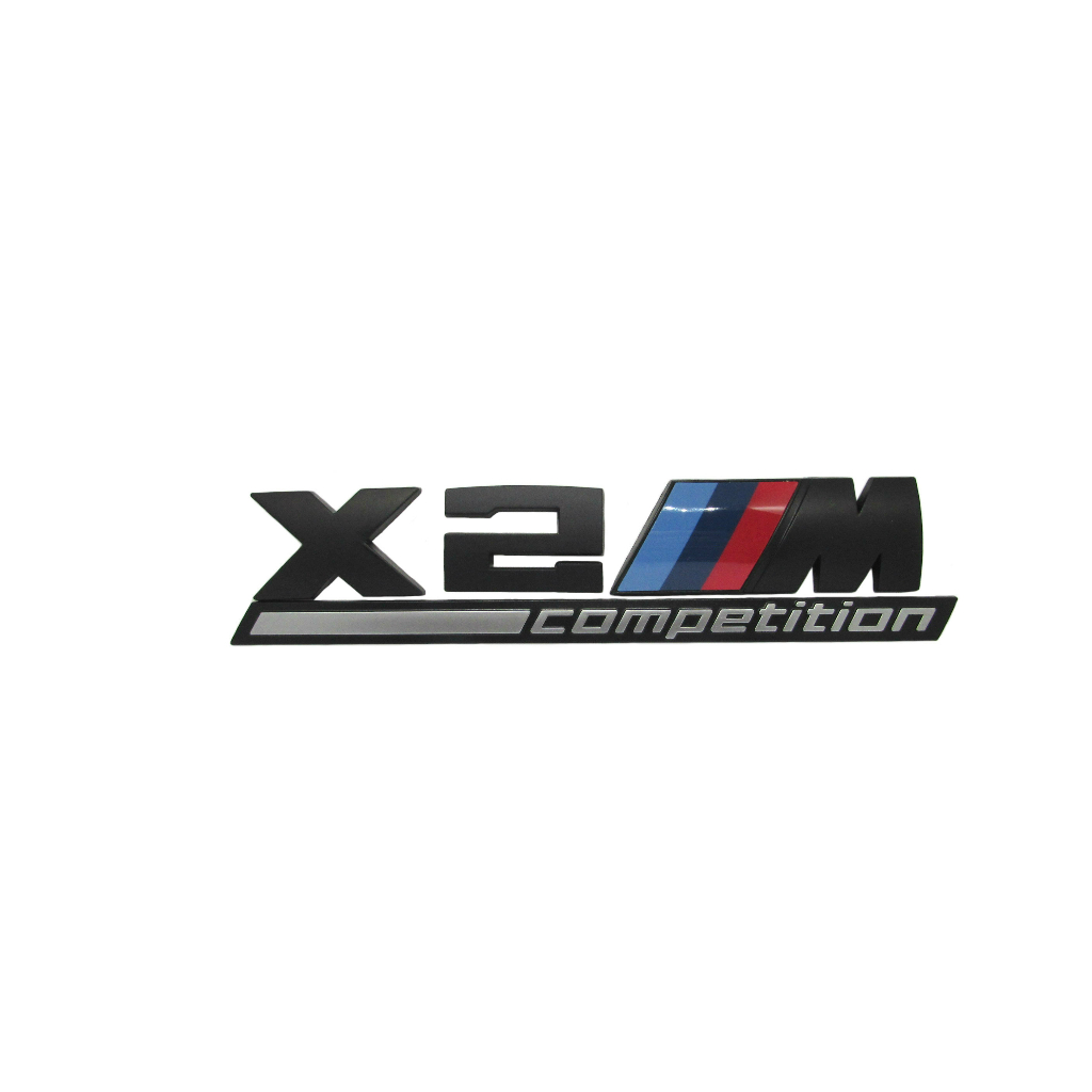 X2 ///M Competition Matte Black Sticker Emblem ขนาด 17.5x4cm