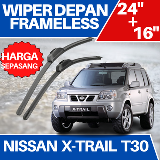 ที่ปัดน้ําฝนด้านหน้าซ้าย และขวา ไร้กรอบ สําหรับ Nissan X-TRAIL XTRAIL T30