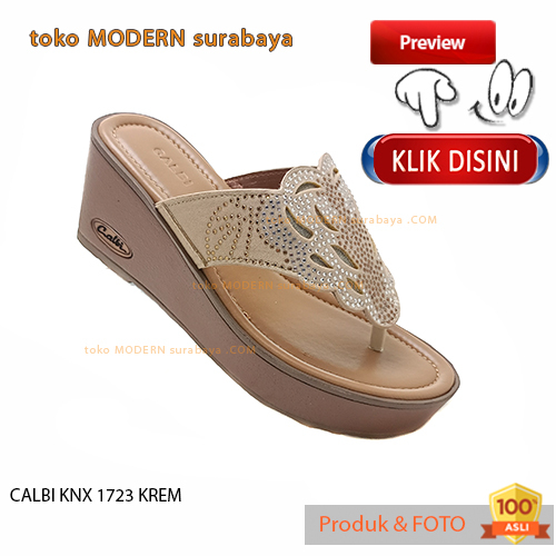 รองเท้าแตะลําลองสําหรับผู้หญิงรองเท้าแตะส้นเตารีดสูง CALBI KNX 1723