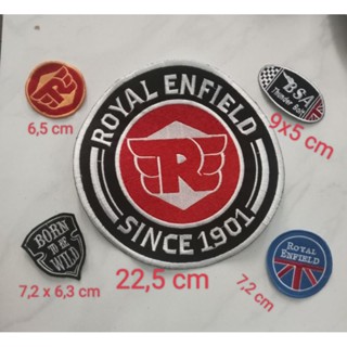 แผ่นแพทช์ ปักลาย Royal Enfield อุปกรณ์เสริม สําหรับติดเสื้อผ้า