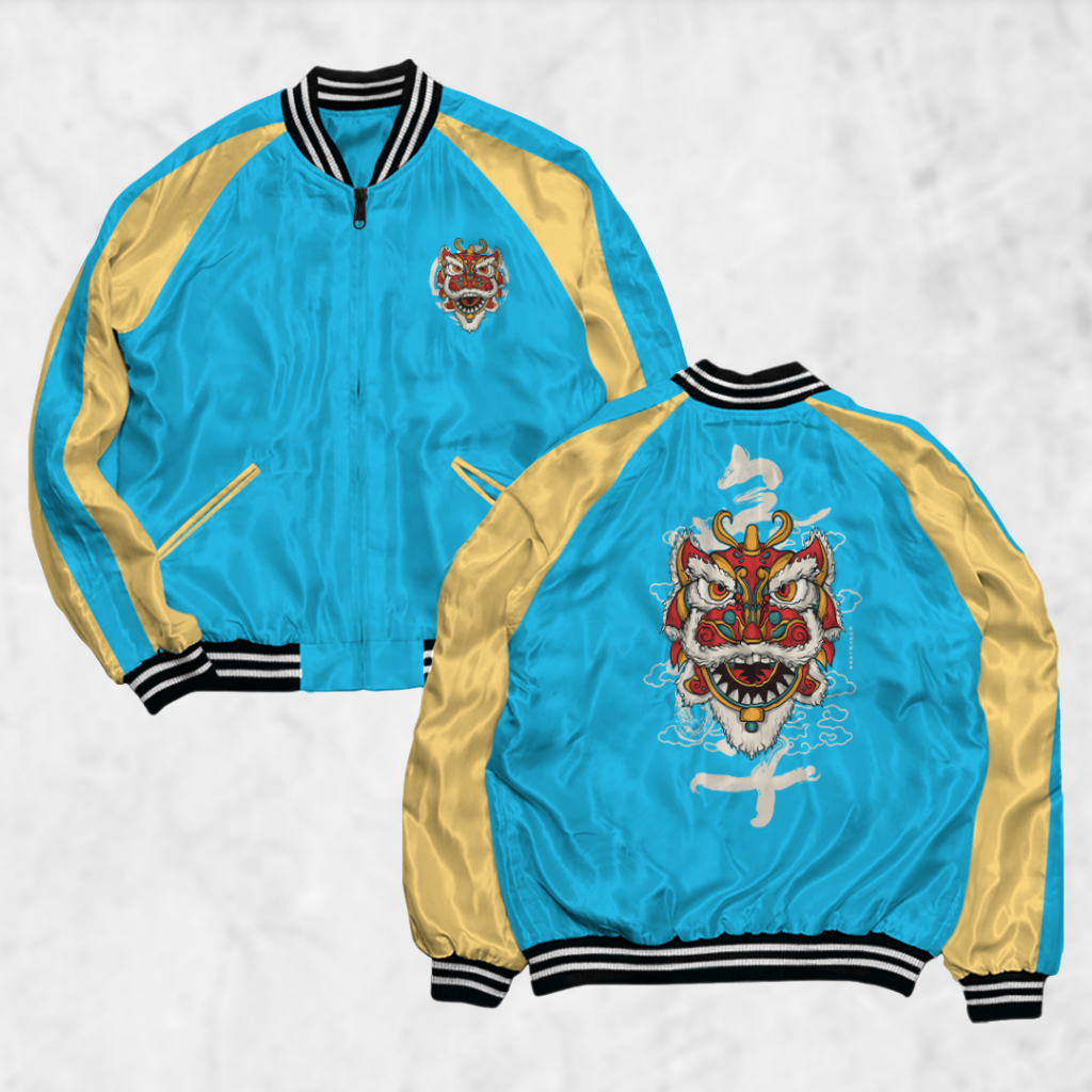 Risrus เครื่องแต่งกาย Sukajan BARONGSAI Sukajan เสื้อแจ็คเก็ต Motif ผู้ชายผู้หญิง Distro Unisex Outw