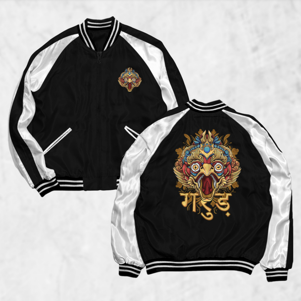 Risrus เครื่องแต่งกาย Sukajan GARUDA Sukajan เสื้อแจ็คเก็ต Motif ผู้ชายผู้หญิง Distro Unisex Outwear