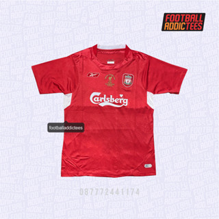 เสื้อกีฬาแขนสั้น ลายทีมชาติฟุตบอล RETRO LIVERPOOL ISTANBUL 2005