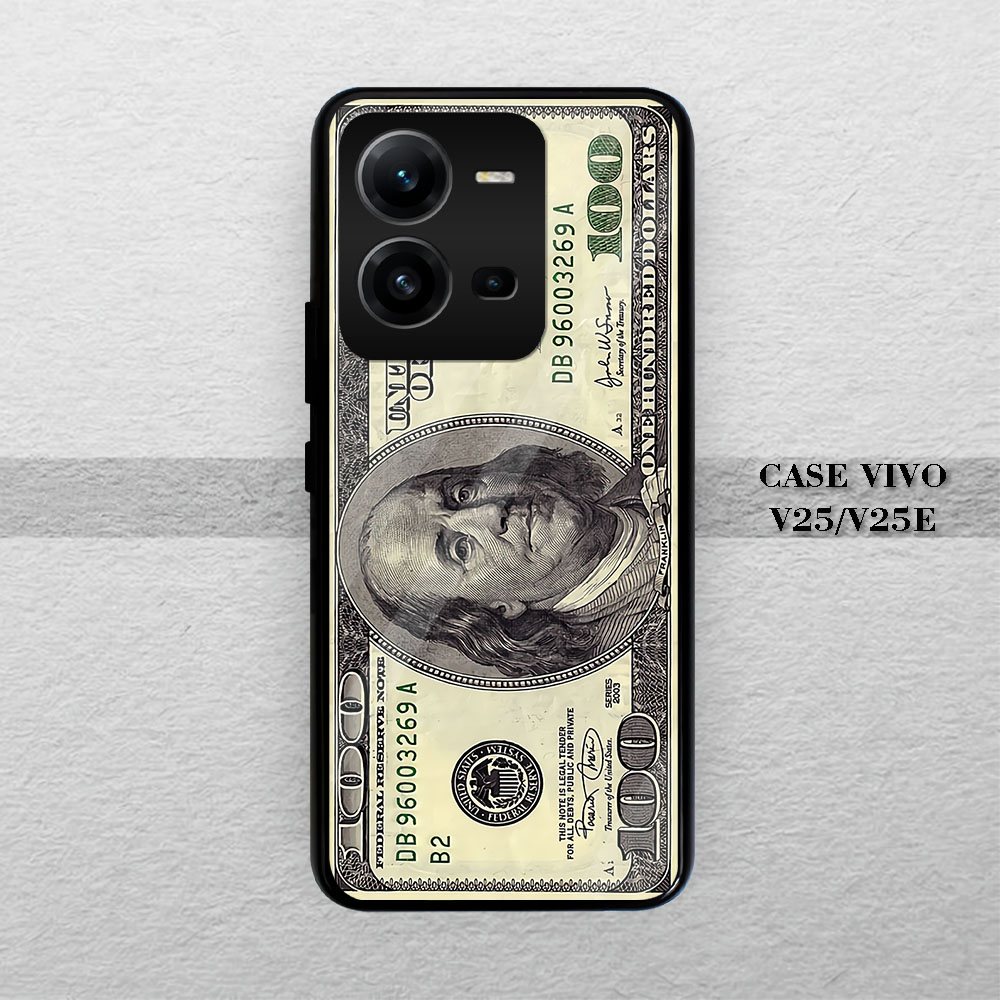 เคส Glossy Softcase Hardase Vivo V25 V25E |CS21 Old School Money Motif | V25/V25E เคส Vivo Glitter |
