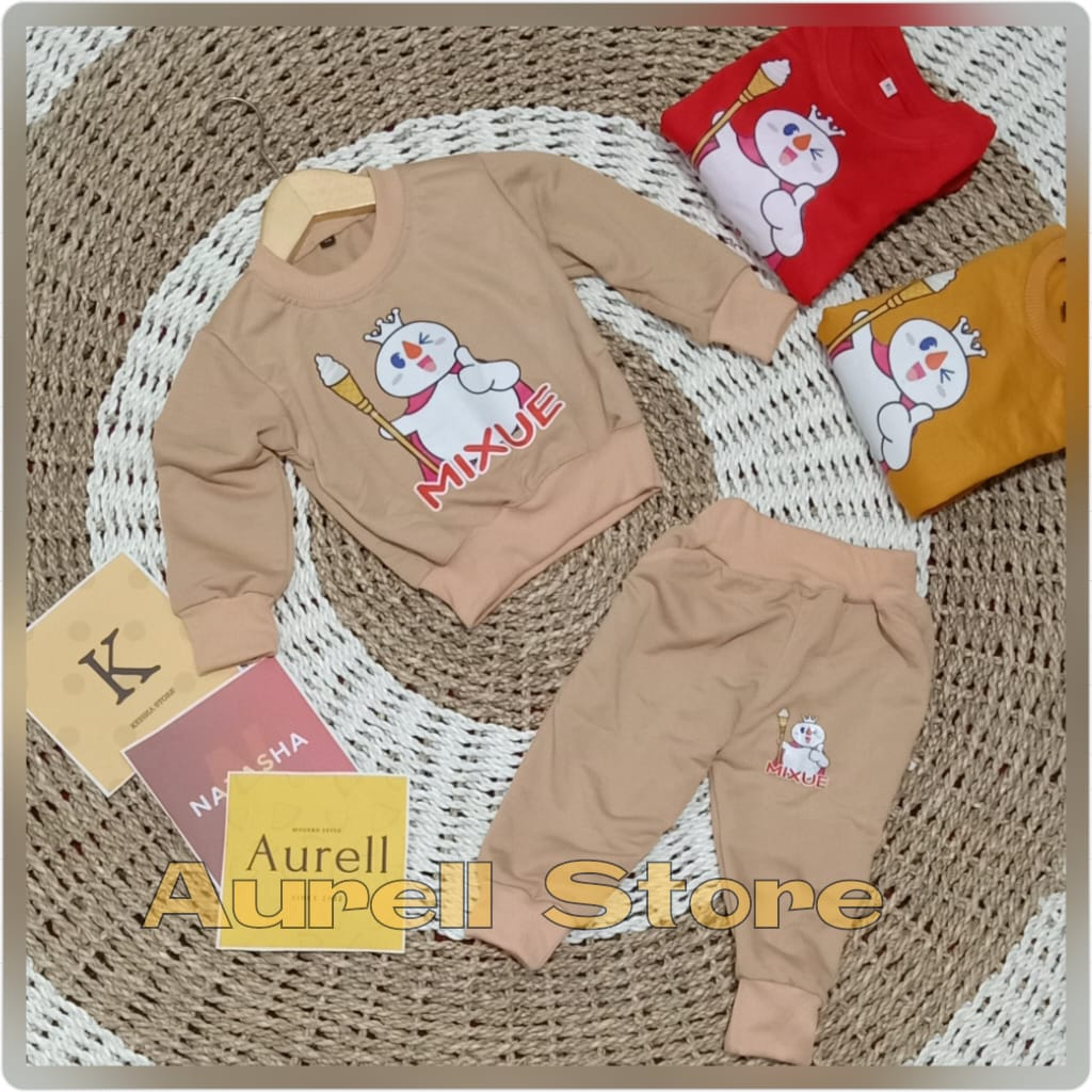 Jogger ชุดสูท MIXUE MOTIF สําหรับเด็กอายุ 1-5 ปี