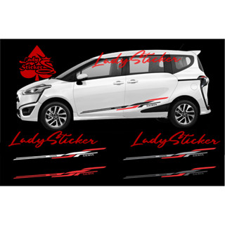 (LADY) สติกเกอร์ตัด SIENTA STICKER STICKER LIST Car TOYOTA SIENTA ด้านข้างรถยนต์ BODY